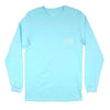 Classic Logo Long Sleeve Tee in Clearwater Blue by Southern Outdoor Co. - Country Club Prep