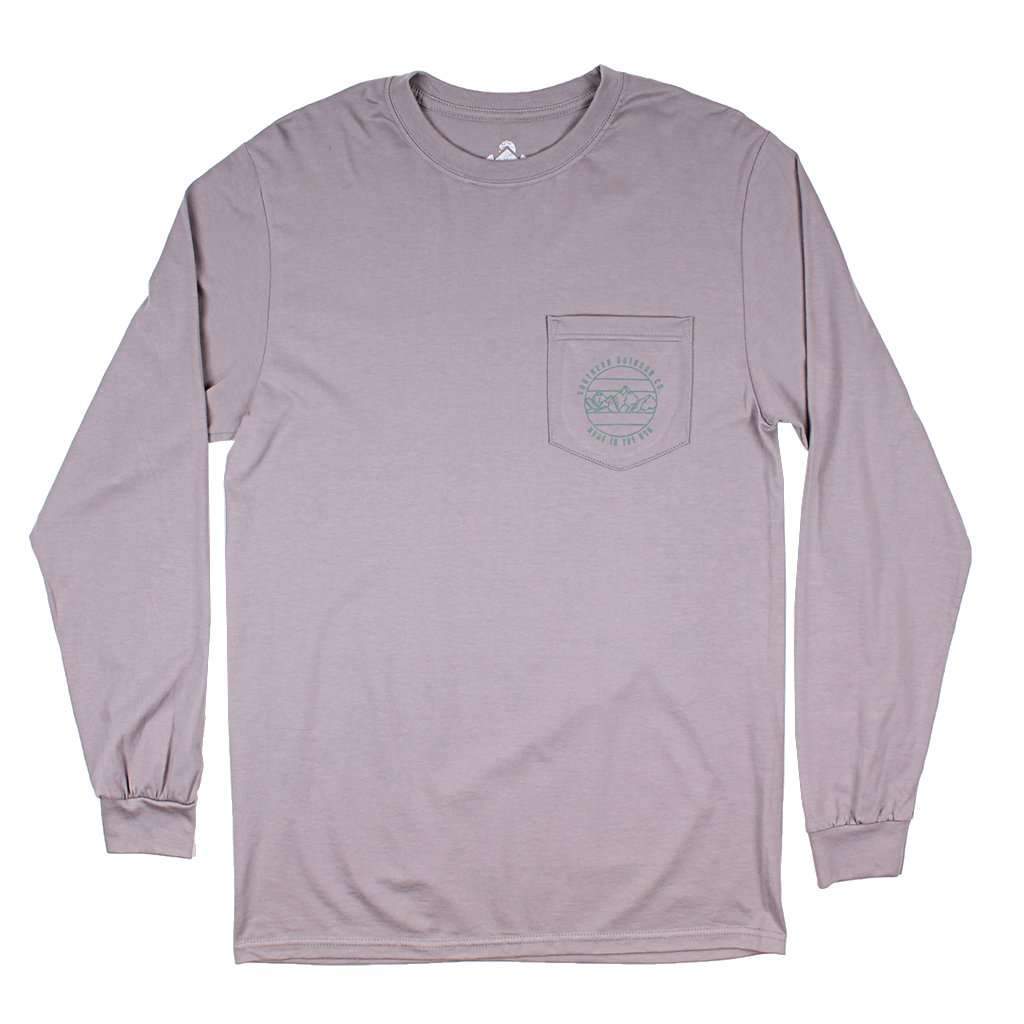 Mountain High Long Sleeve Tee in Hurricane Grey by Southern Outdoor Co. - Country Club Prep