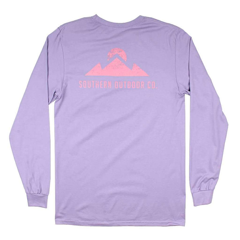Peak Logo Long Sleeve Tee in Purple Haze by Southern Outdoor Co. - Country Club Prep