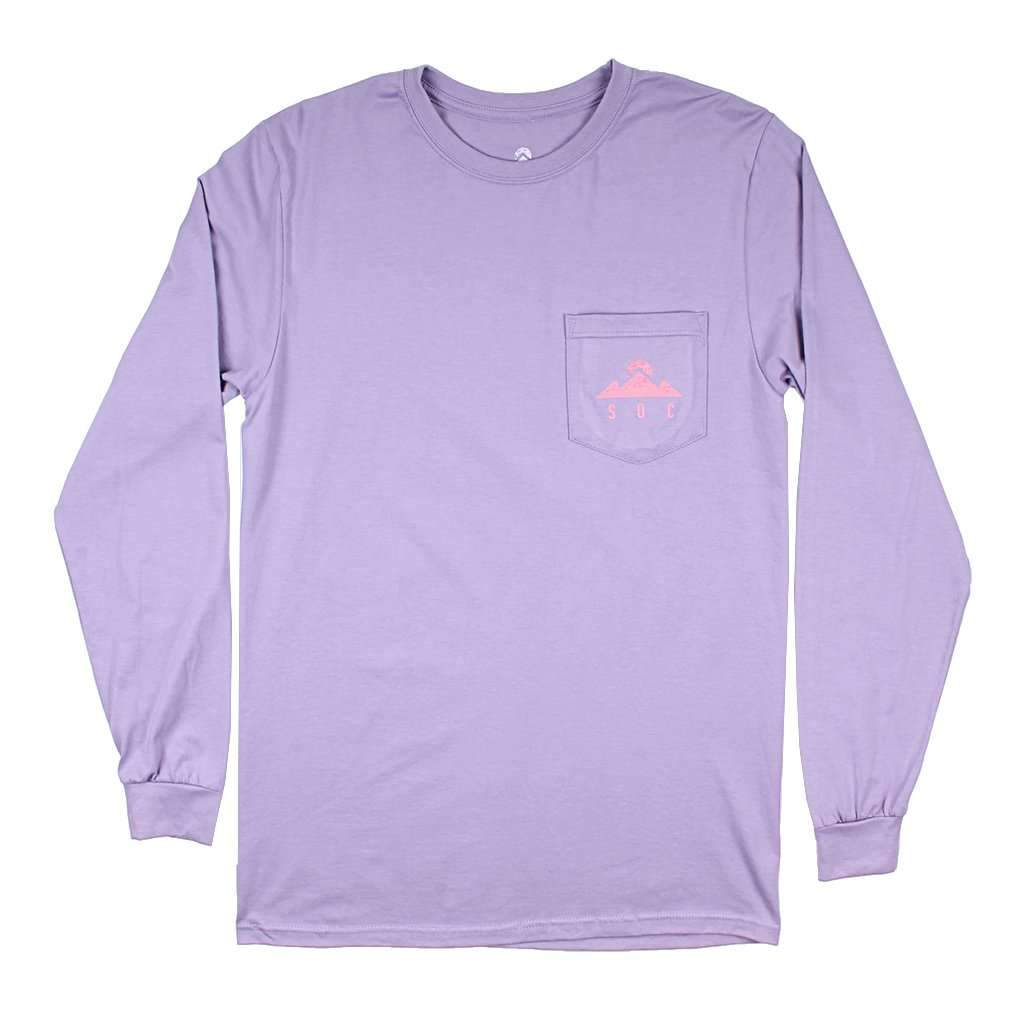 Peak Logo Long Sleeve Tee in Purple Haze by Southern Outdoor Co. - Country Club Prep