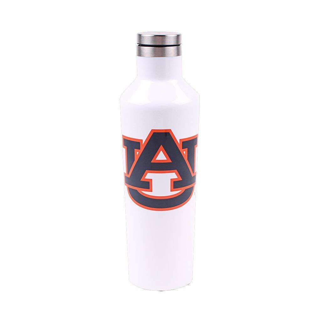 Auburn Logo 16 Oz. Canteen in Gloss White by Corkcicle - Country Club Prep
