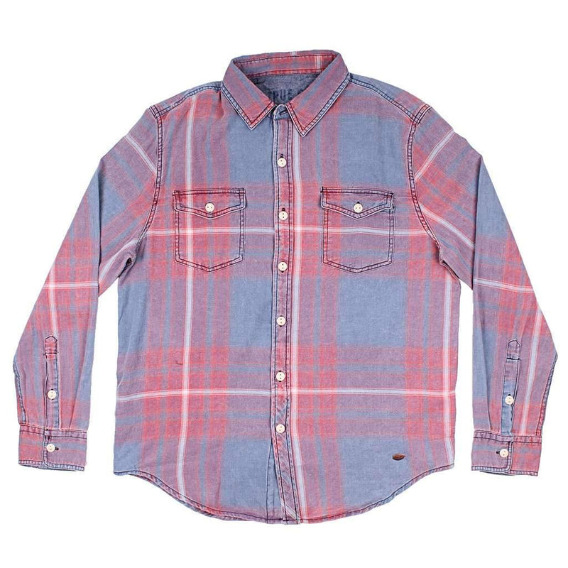 Starfire Long Sleeve 2 Pocket Shirt in Indigo by True Grit - Country Club Prep