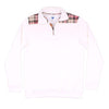 The Uppsala Pullover in White with Plaid by Nordic Fleece - Country Club Prep