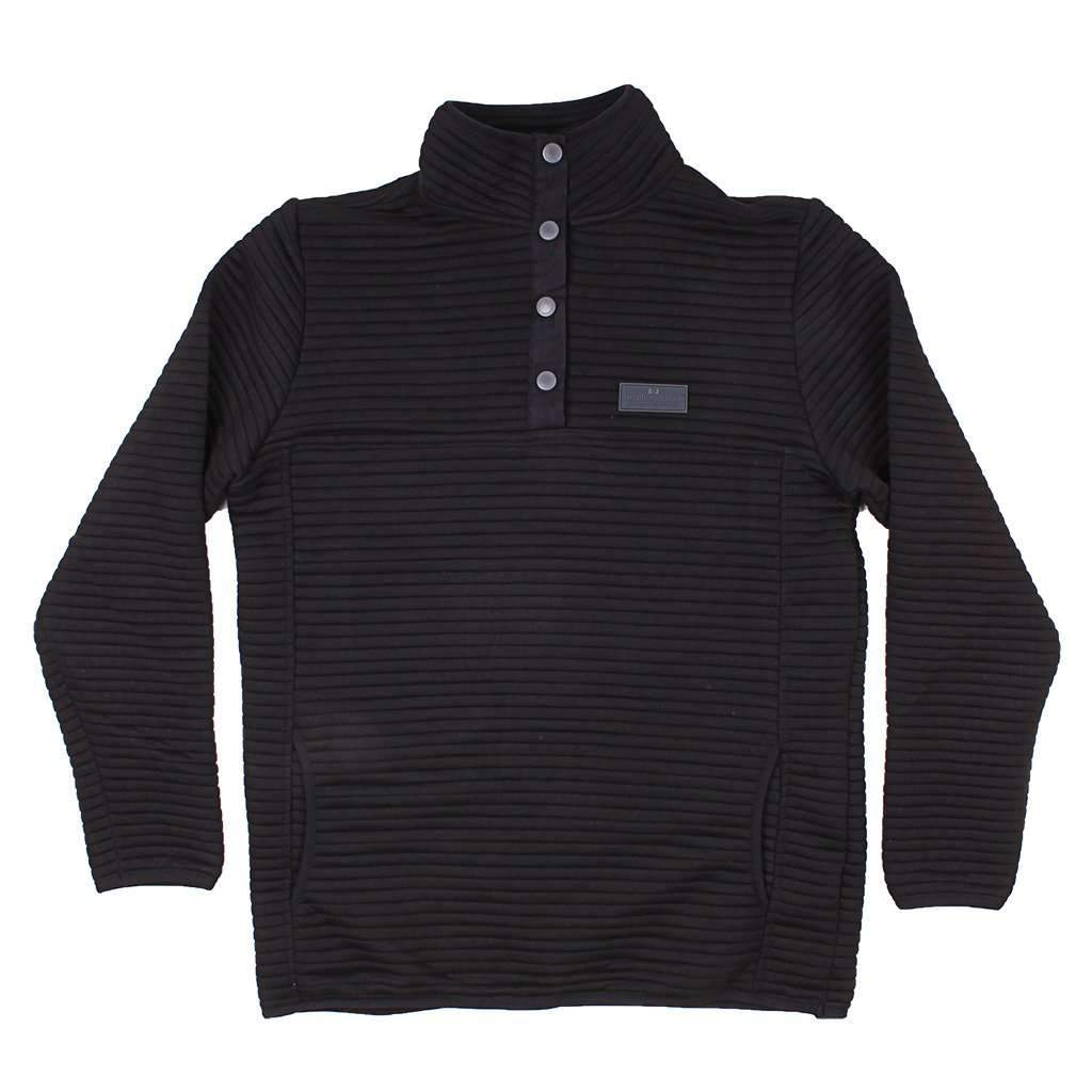 Ribbed Pullover in Black by Simply Southern - Country Club Prep