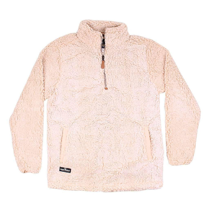 Sherpa Pullover in Cream by Simply Southern - Country Club Prep
