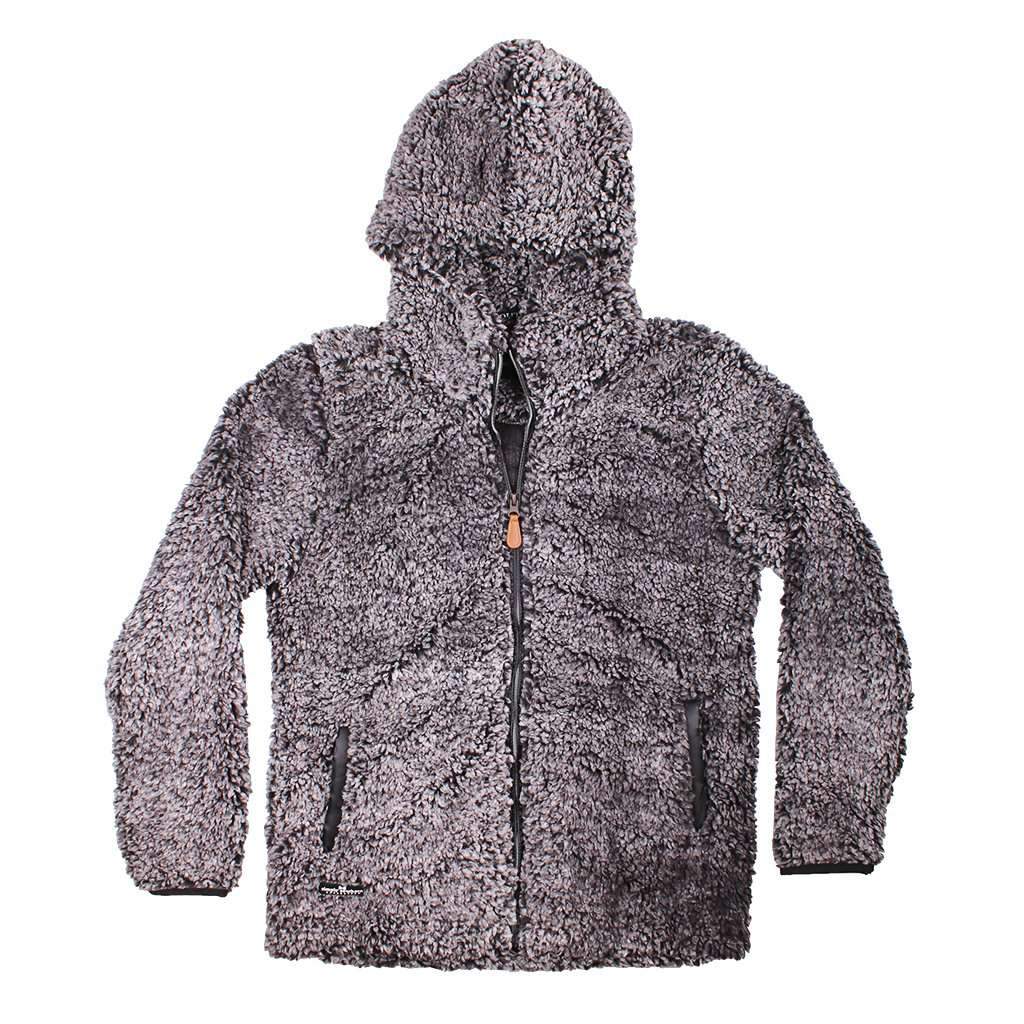 Hooded Sherpa Pullover in Steel by Simply Southern - Country Club Prep