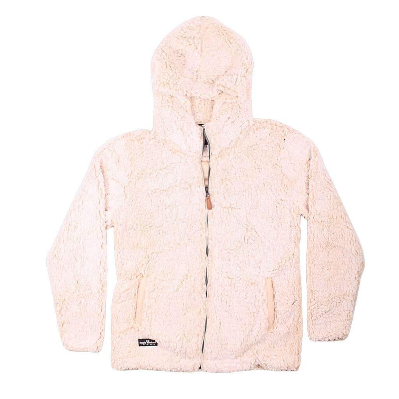 Hooded Sherpa Pullover in Cream by Simply Southern - Country Club Prep