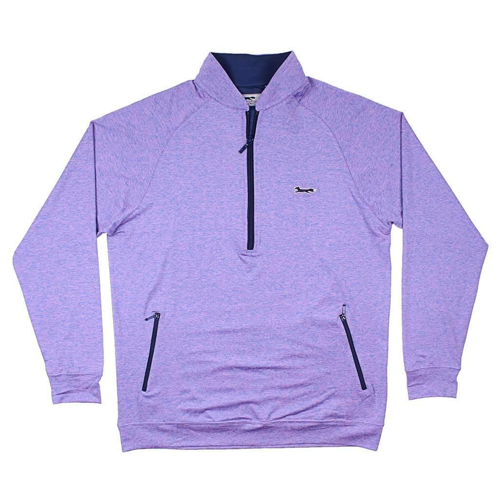 Longshanks 1/4 Performance Pullover in Paisley Purple by Country Club Prep - Country Club Prep