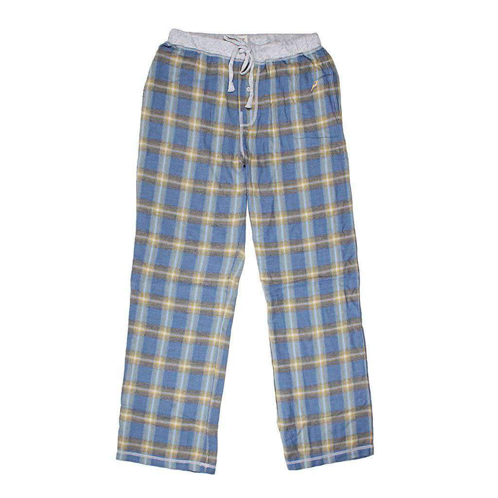 Dakota Plaid Flannel Pant in Blue by True Grit - Country Club Prep