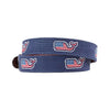 Vineyard Vines American Whale Needlepoint Belt in Navy by Smathers & Branson - Country Club Prep