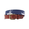 Vineyard Vines Sport Fishing Needlepoint Belt in Navy by Smathers & Branson - Country Club Prep