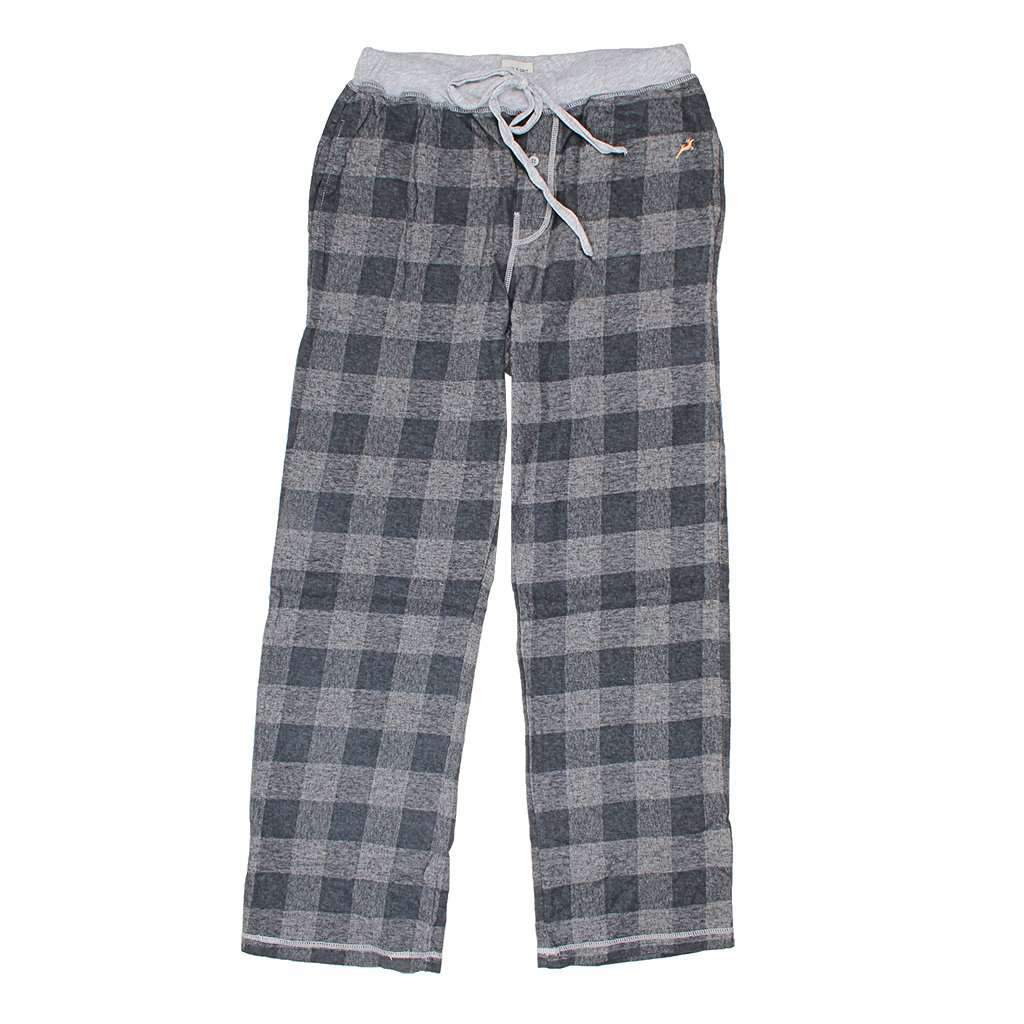 Melange Buffalo Check Flannel Pant in Charcoal by True Grit - Country Club Prep