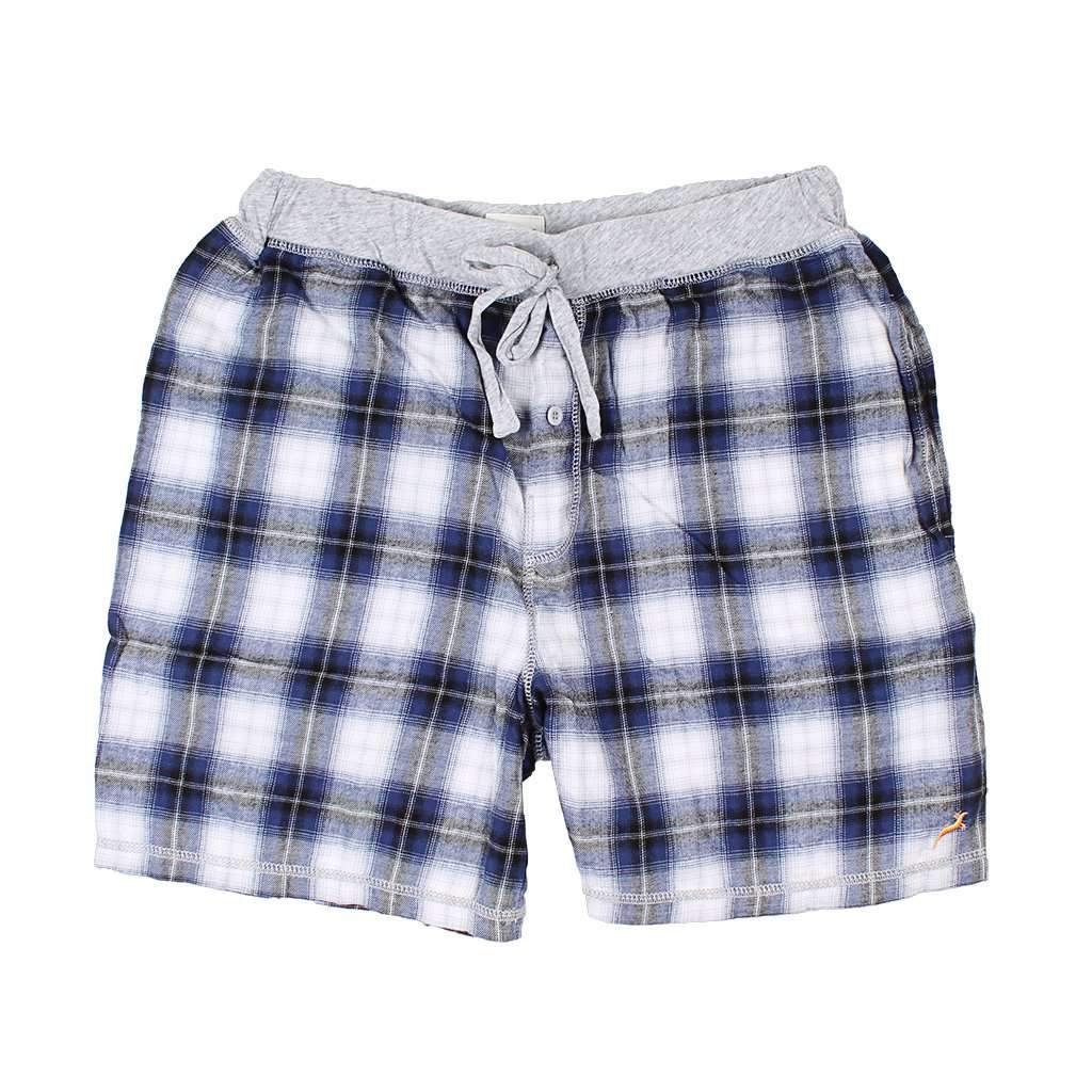 Shadow Plaid Flannel Boxer in Blue by True Grit - Country Club Prep