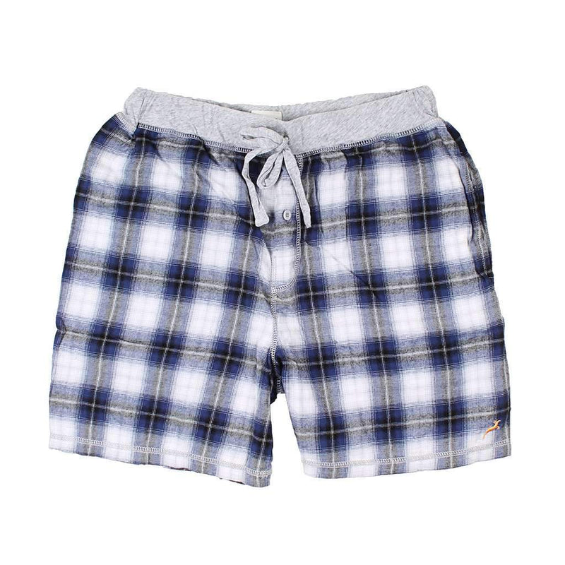 Shadow Plaid Flannel Boxer in Blue by True Grit - Country Club Prep