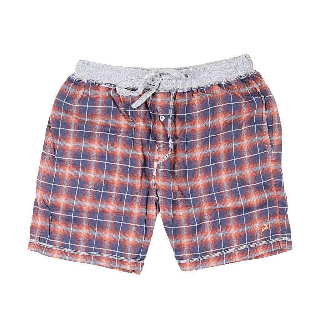Crossroads Plaid Flannel Boxer in Blue by True Grit - Country Club Prep