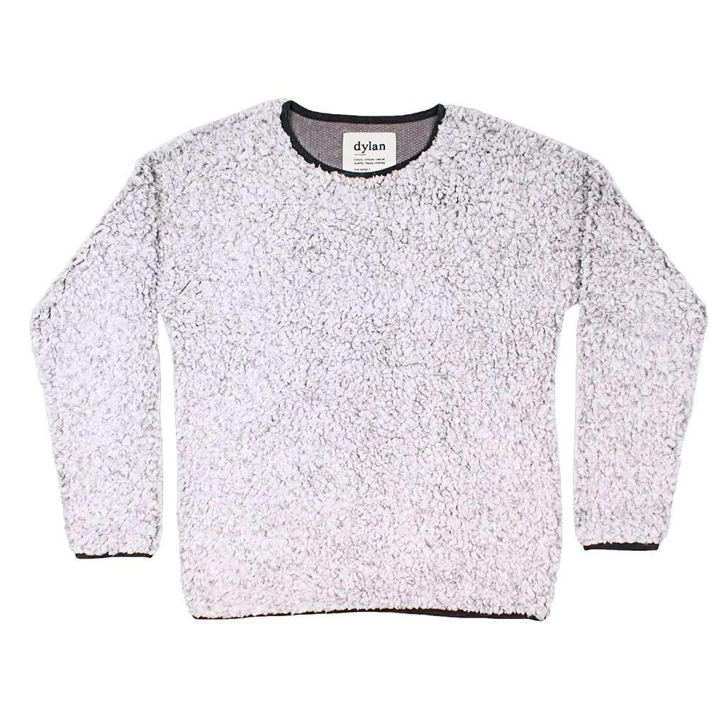 Solid Frosty Tipped Drop Shoulder Crew Sweater in Heather by True Grit (Dylan) - Country Club Prep