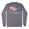 American Flag Truck Tee in Dark Heather Grey by Simply Southern - Country Club Prep