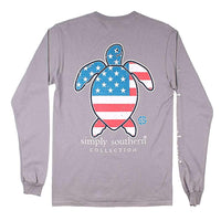 Save Turtle Tee USA in Steel by Simply Southern - Country Club Prep