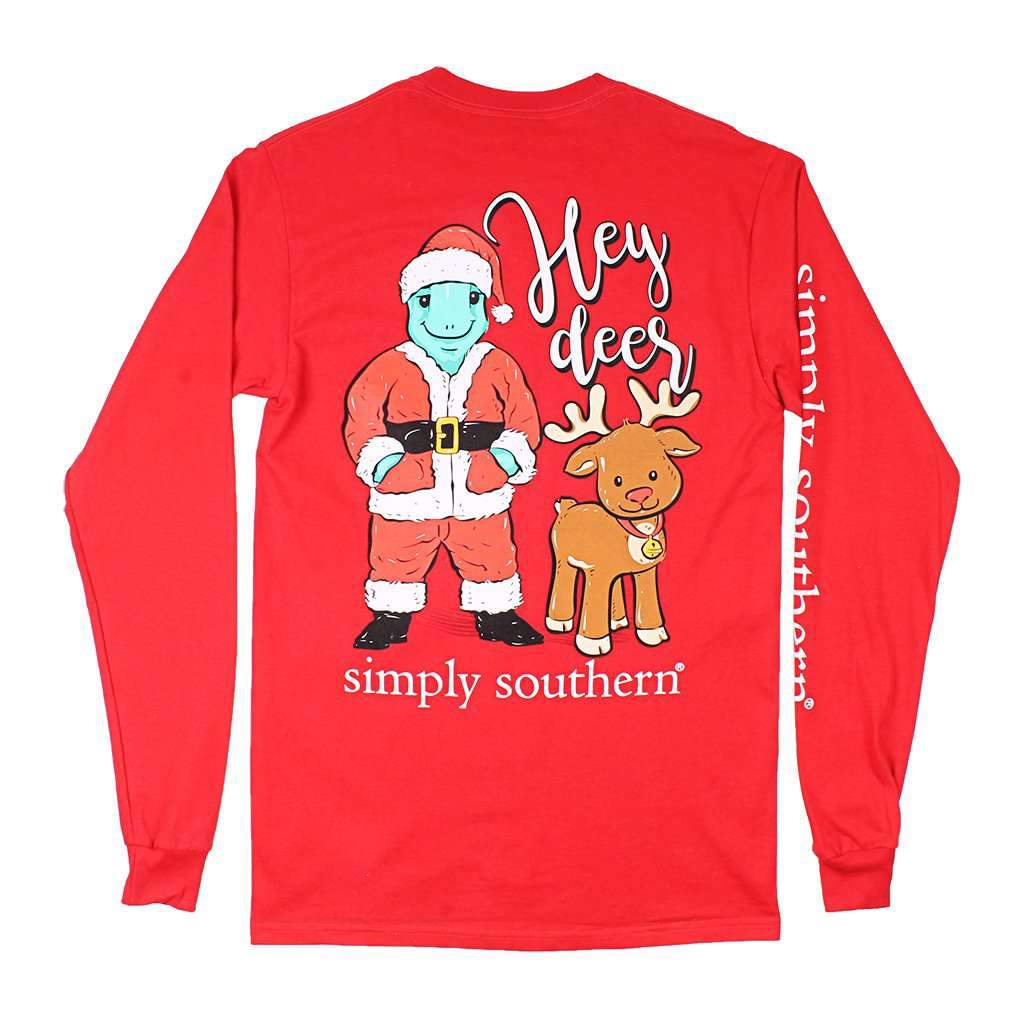 Santa Turtle Tee in Red by Simply Southern - Country Club Prep