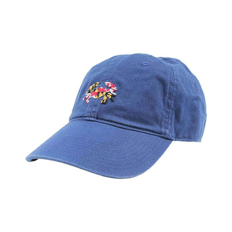 Maryland Flag Crab Needlepoint Hat in Navy by Smathers & Branson - Country Club Prep