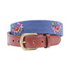 Maryland Flag Crab Needlepoint Belt in Classic Navy by Smathers & Branson - Country Club Prep
