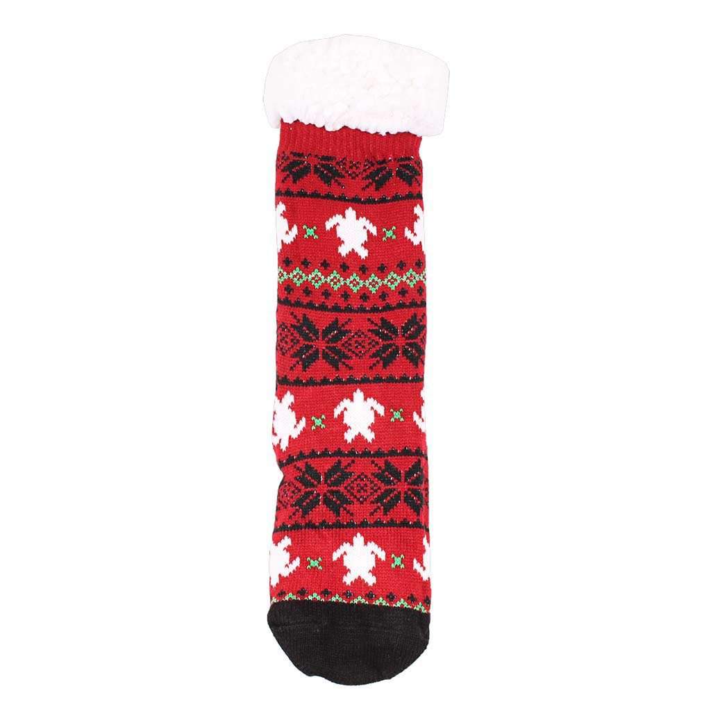 Turtle Sherpa Lined Socks by Simply Southern - Country Club Prep