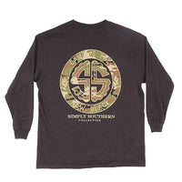 Youth Camo Tee in Black by Simply Southern - Country Club Prep
