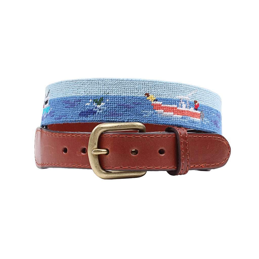 Offshore Fishing Needlepoint Belt by Smathers & Branson - Country Club Prep