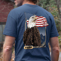 American Eagle with Flag Tee by Fripp Outdoors - Country Club Prep