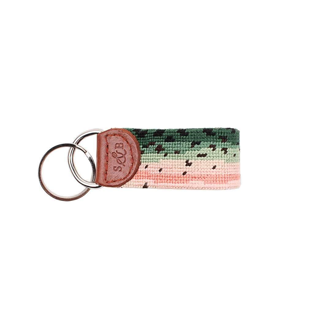 Rainbow Trout Skin Needlepoint Key Fob by Smathers & Branson - Country Club Prep