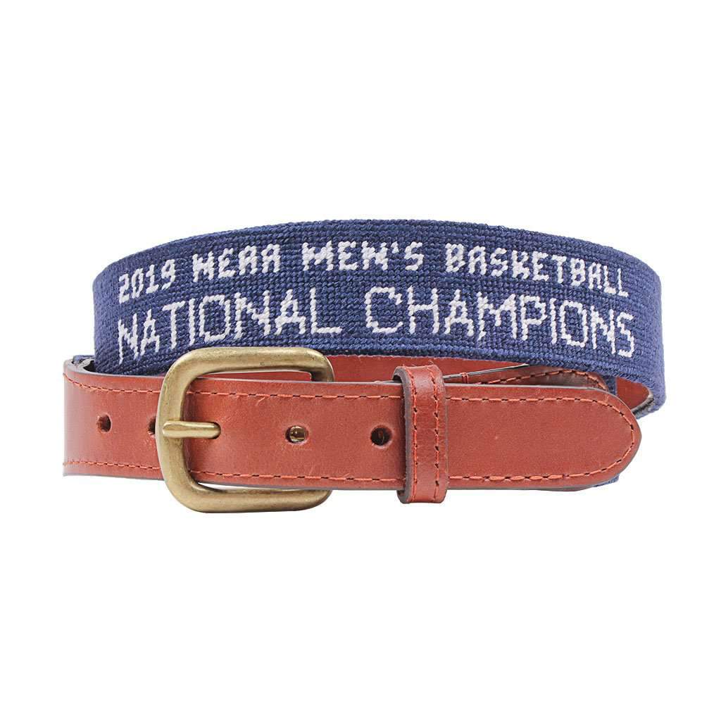 University of Virginia 2019 NCAA Basketball Champions Needlepoint Belt by Smathers & Branson - Country Club Prep