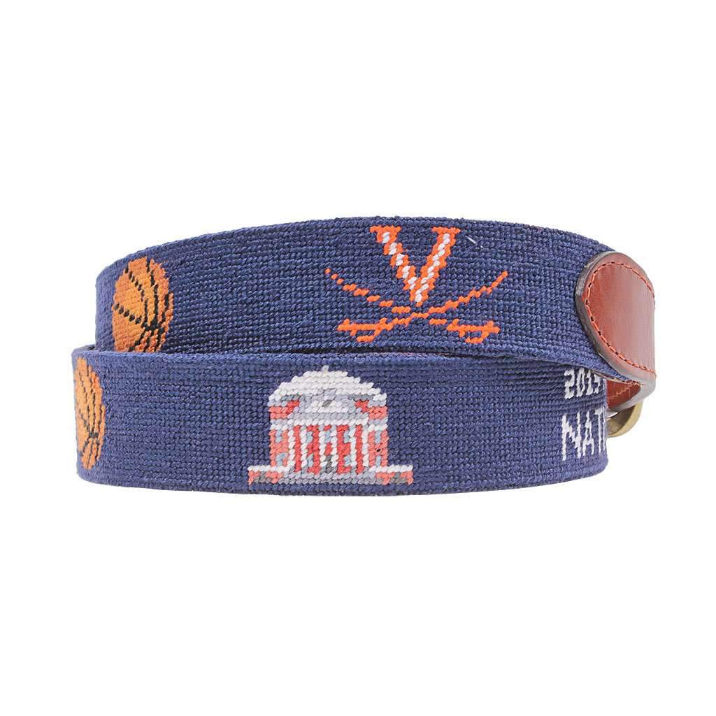 University of Virginia 2019 NCAA Basketball Champions Needlepoint Belt by Smathers & Branson - Country Club Prep