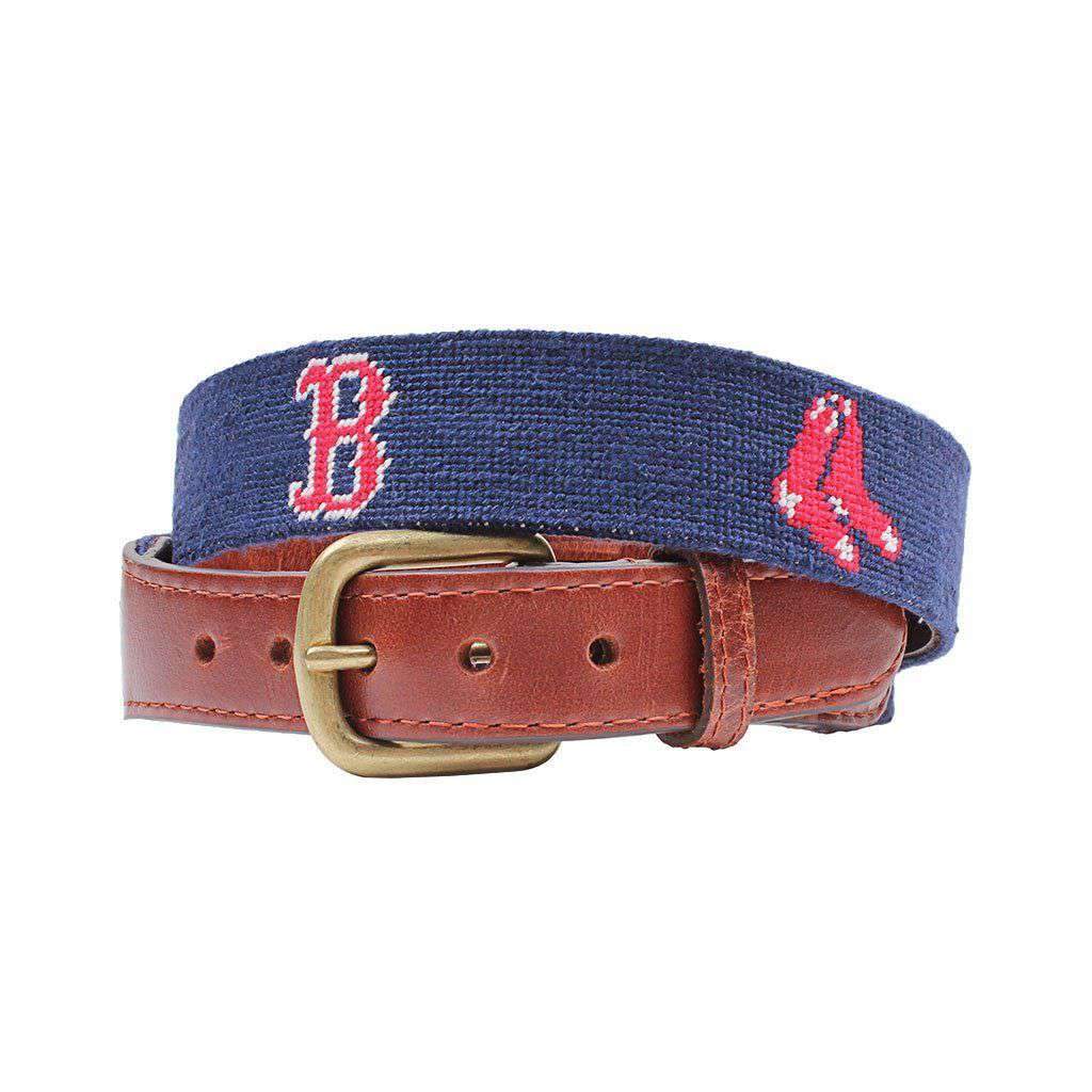 Boston Red Sox Needlepoint Belt by Smathers & Branson - Country Club Prep