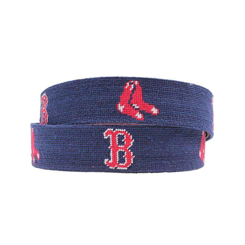 Boston Red Sox Needlepoint Belt by Smathers & Branson - Country Club Prep
