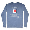Long Sleeve Whiskey Flag Tee in Blue Jean by Country Club Prep - Country Club Prep