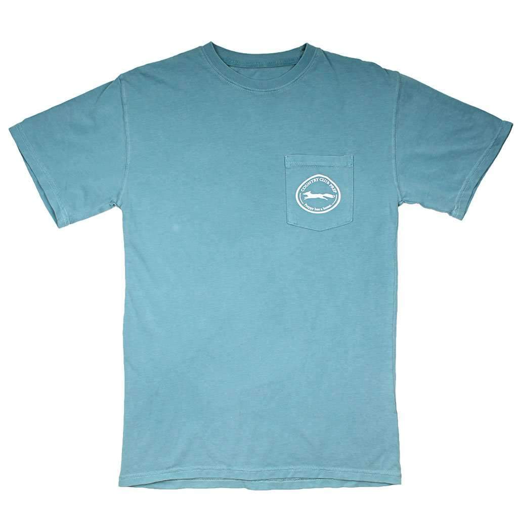 Whiskey Flag Tee in Ice Blue by Country Club Prep - Country Club Prep