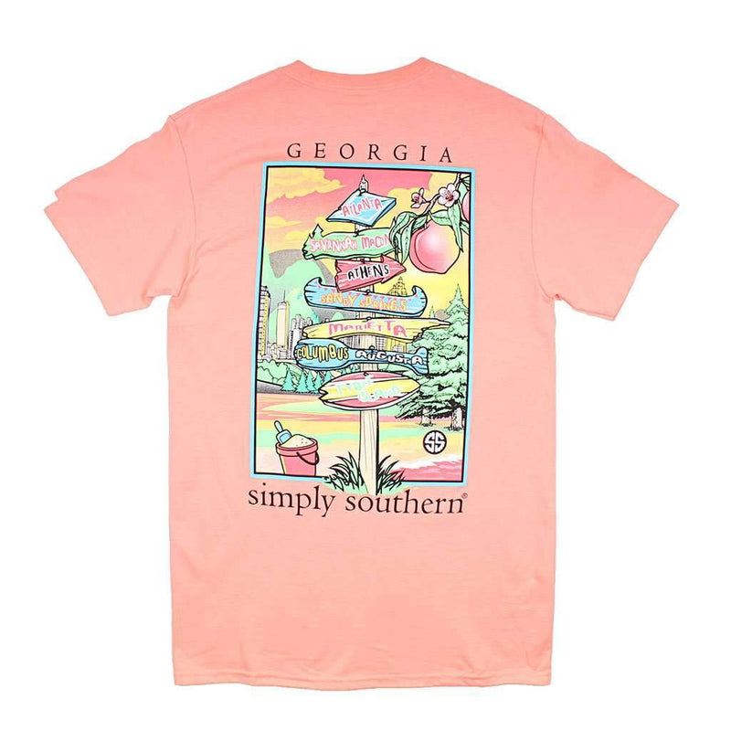 States Georgia Tee by Simply Southern - Country Club Prep