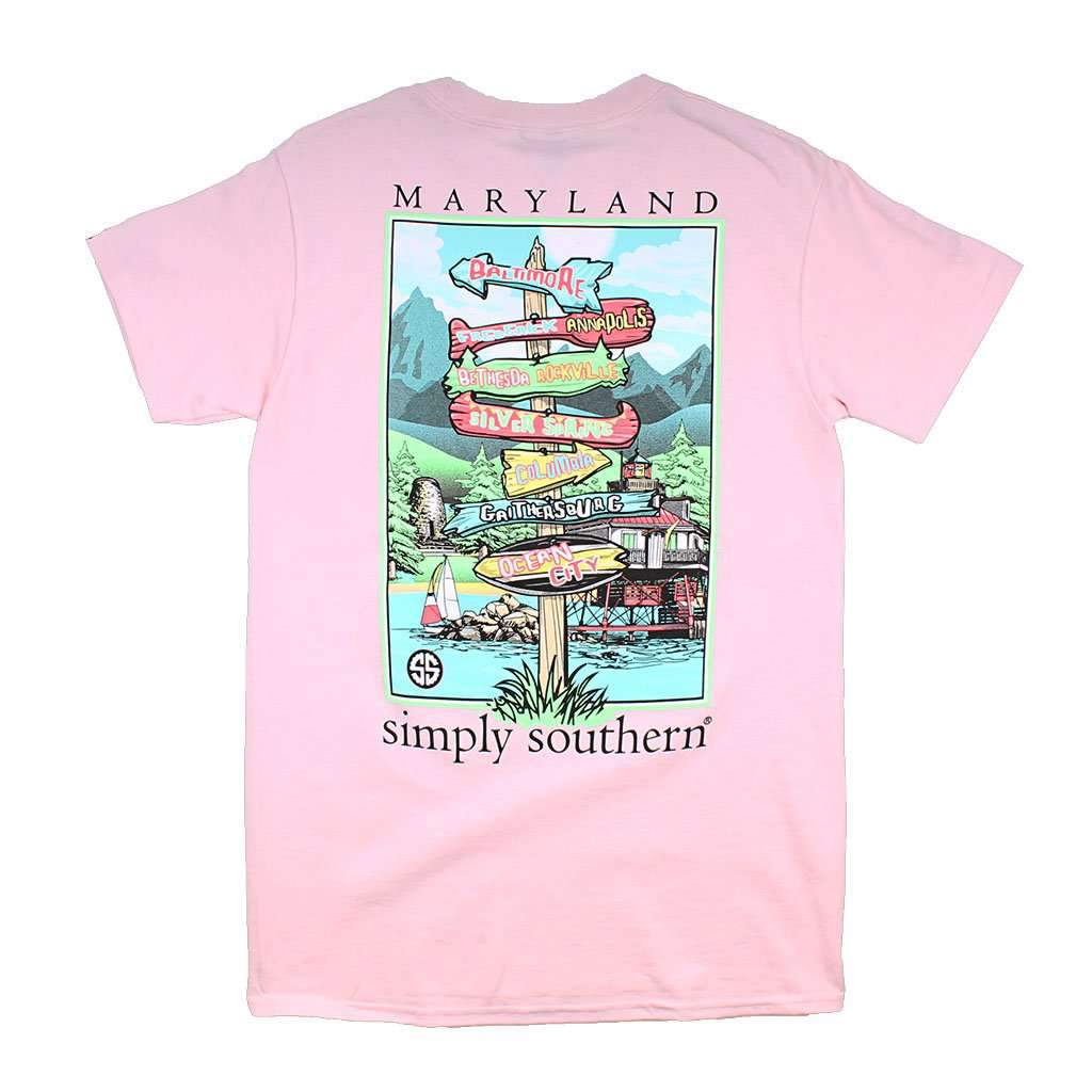 Simply Southern States Maryland Tee Free Shipping – Country Club