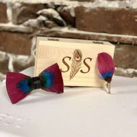 Sunset Feather Bow Tie by Southern Snap Co. - Country Club Prep