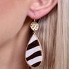 Carter Zebra Teardrop Earring by Caroline Hill - Country Club Prep