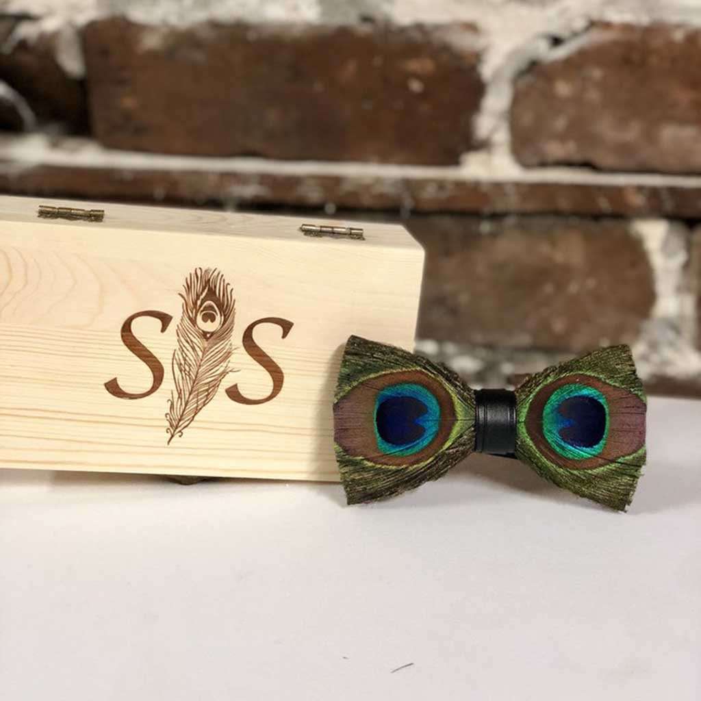 Peacock Feather Bow Tie by Southern Snap Co. - Country Club Prep
