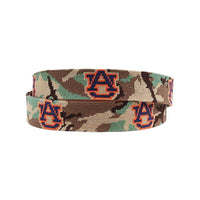 Auburn University Camo Needlepoint Belt by Smathers & Branson - Country Club Prep