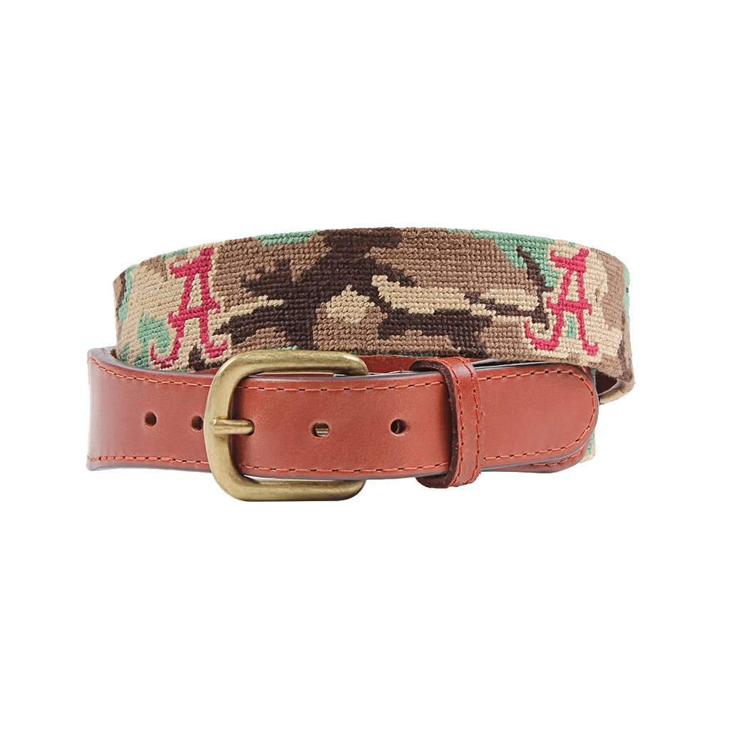 University of Alabama Camo Needlepoint Belt by Smathers & Branson - Country Club Prep