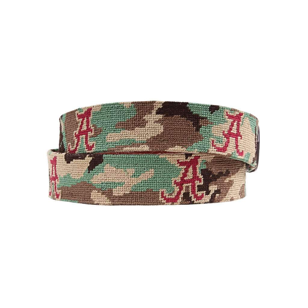 Smathers & Branson University of Alabama Camo Needlepoint Belt