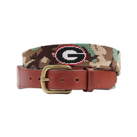 University of Georgia Camo Needlepoint Belt by Smathers & Branson - Country Club Prep