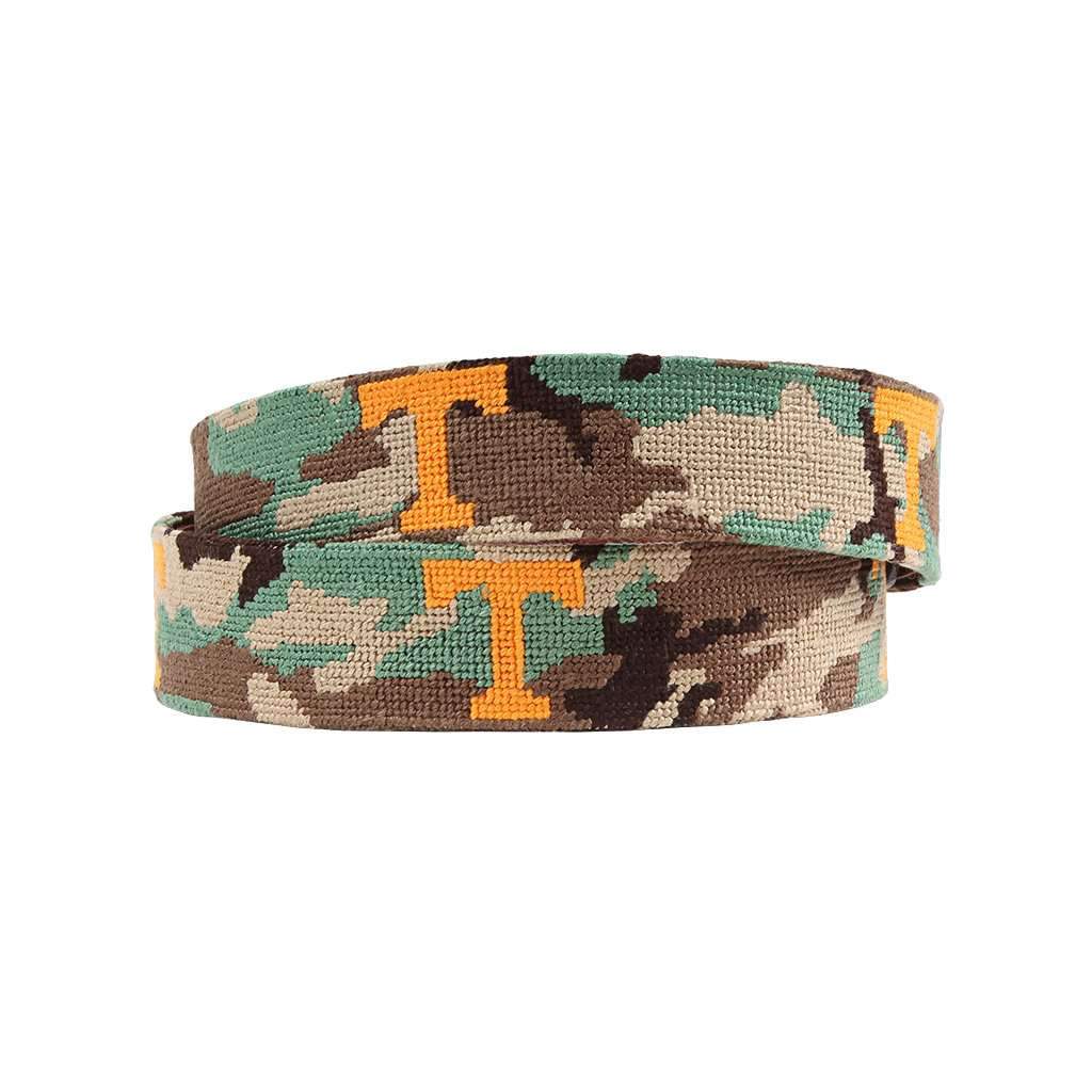 University of Tennessee Power T Camo Needlepoint Belt by Smathers & Branson - Country Club Prep
