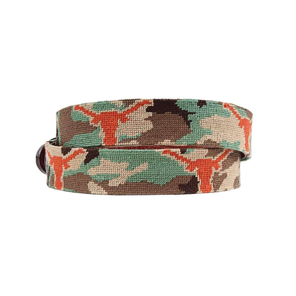 University of Texas Camo Needlepoint Belt by Smathers & Branson - Country Club Prep