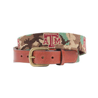 Texas A&M University Camo Needlepoint Belt by Smathers & Branson - Country Club Prep