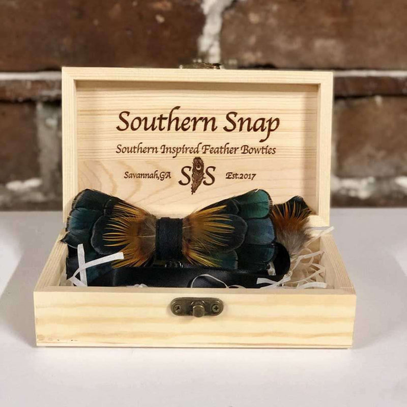Dawn Feather Bow Tie by Southern Snap Co. - Country Club Prep