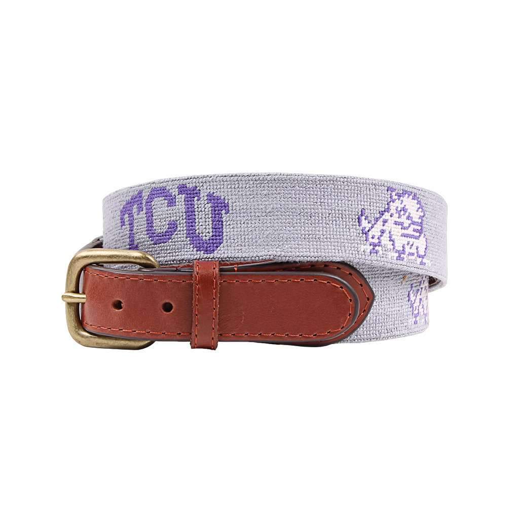 Texas Christian University Needlepoint Belt by Smathers & Branson - Country Club Prep